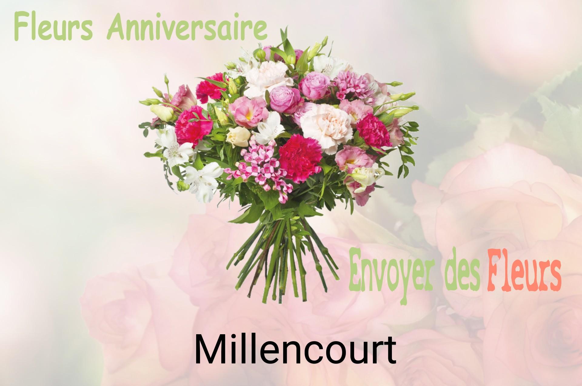 Bouquet de fleurs d’anniversaire livré à Millencourt