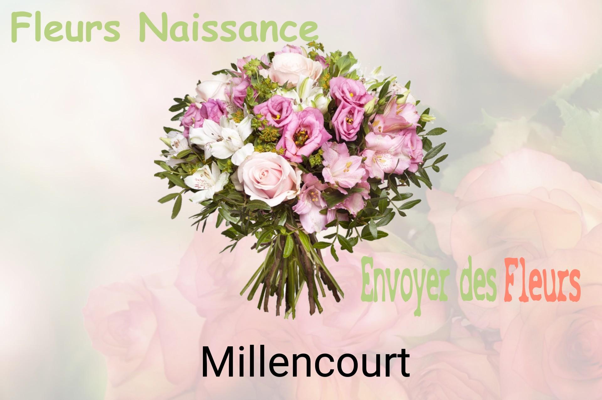 Bouquet de fleurs de naissance livré à Millencourt